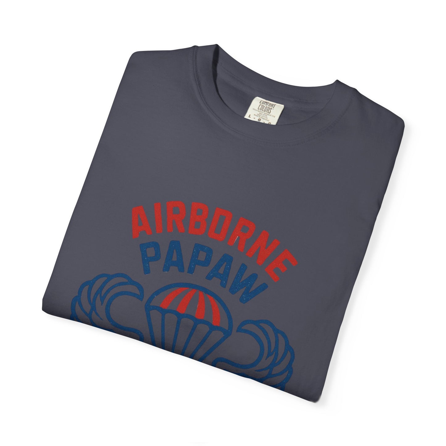 Airborne Papaw Parachute Wings T-shirt | Military Grandpa Veteran Tee