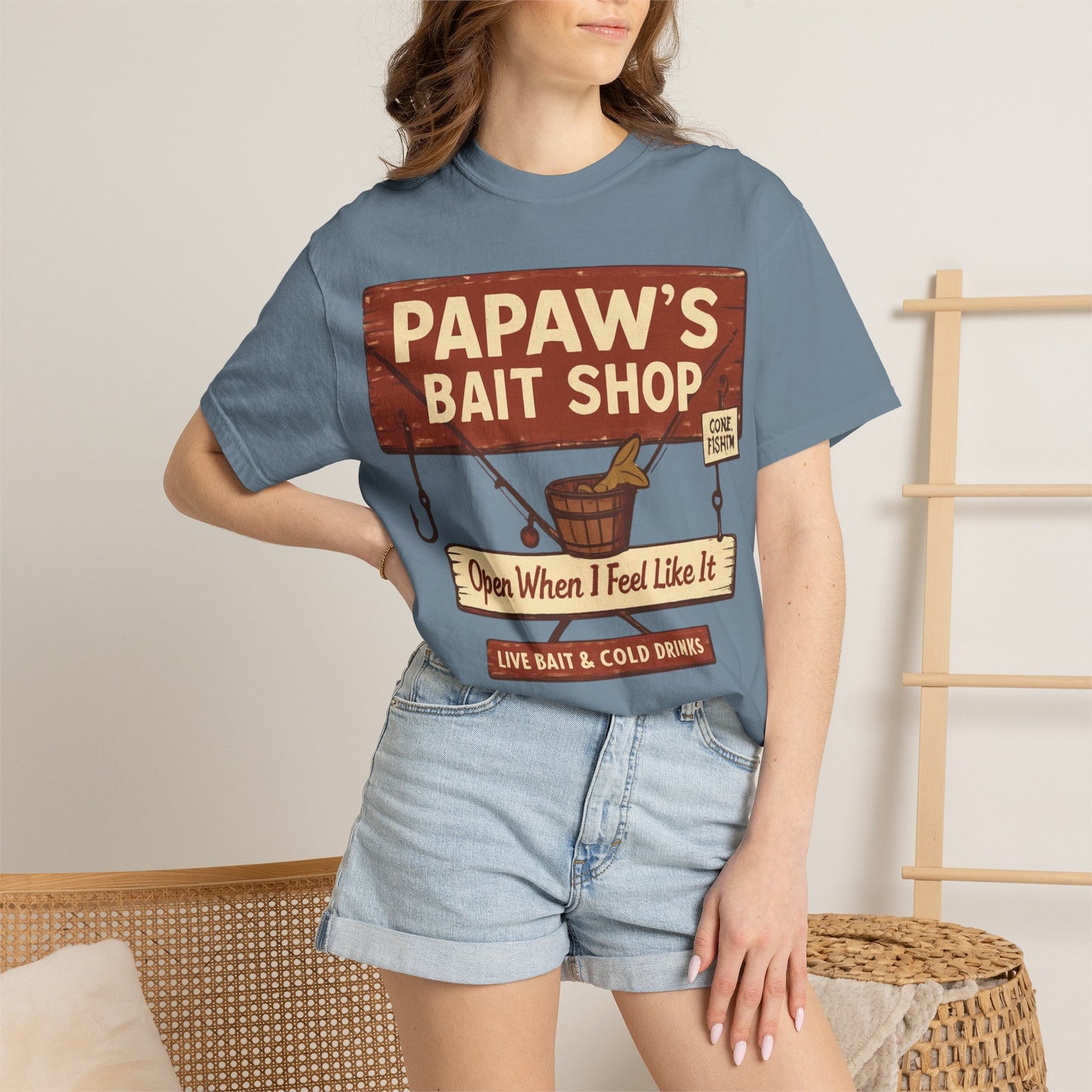 Papaw's Bait Shop sign T-Shirt | Fishing vintage sign, Live bait & cold drinks