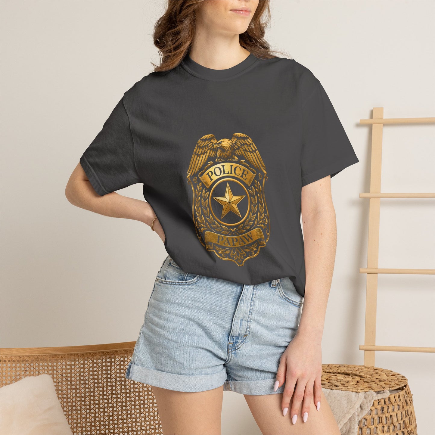 Police Badge T-shirt | Vintage Law Enforcement Shield Graphic