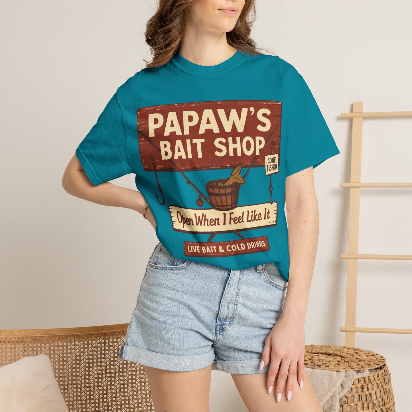 Papaw's Bait Shop sign T-Shirt | Fishing vintage sign, Live bait & cold drinks