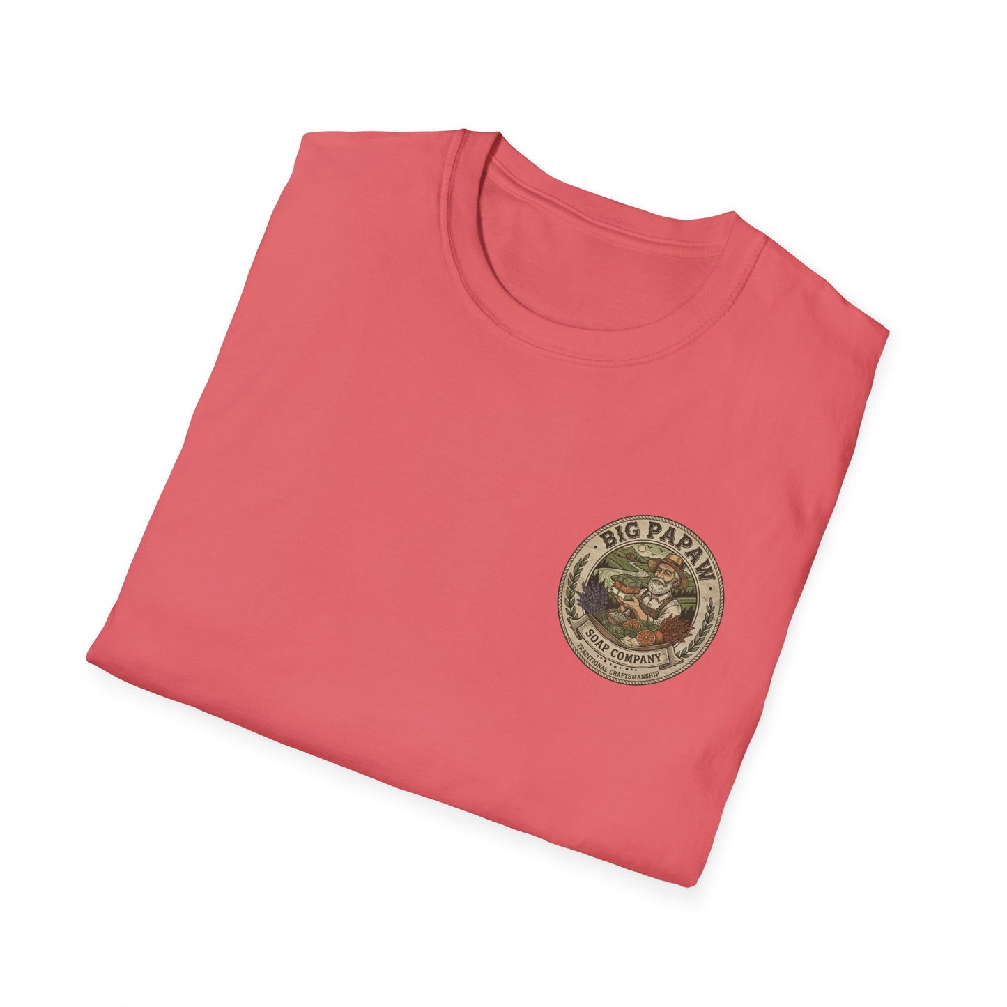 Big Papaw Soap Company logo T-Shirt | Vintage apothecary label graphic