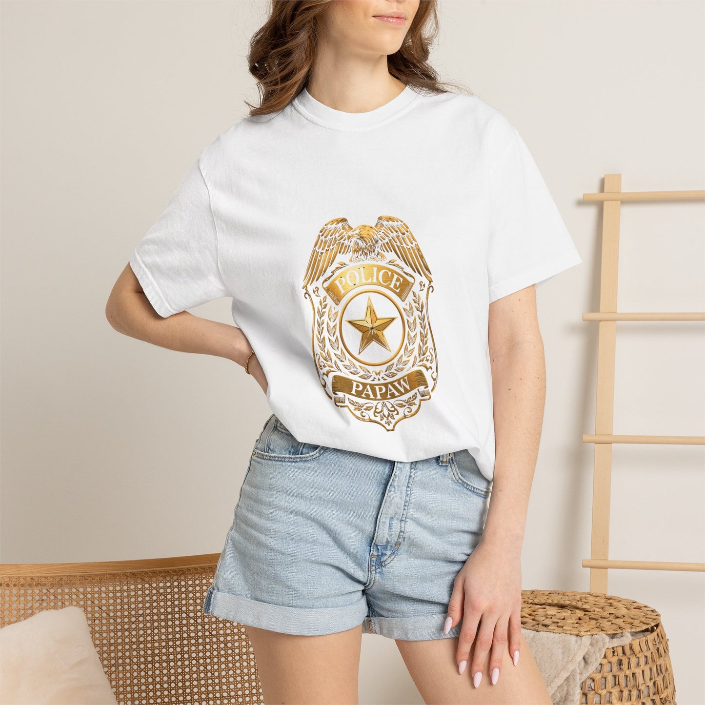 Police Badge T-shirt | Vintage Law Enforcement Shield Graphic