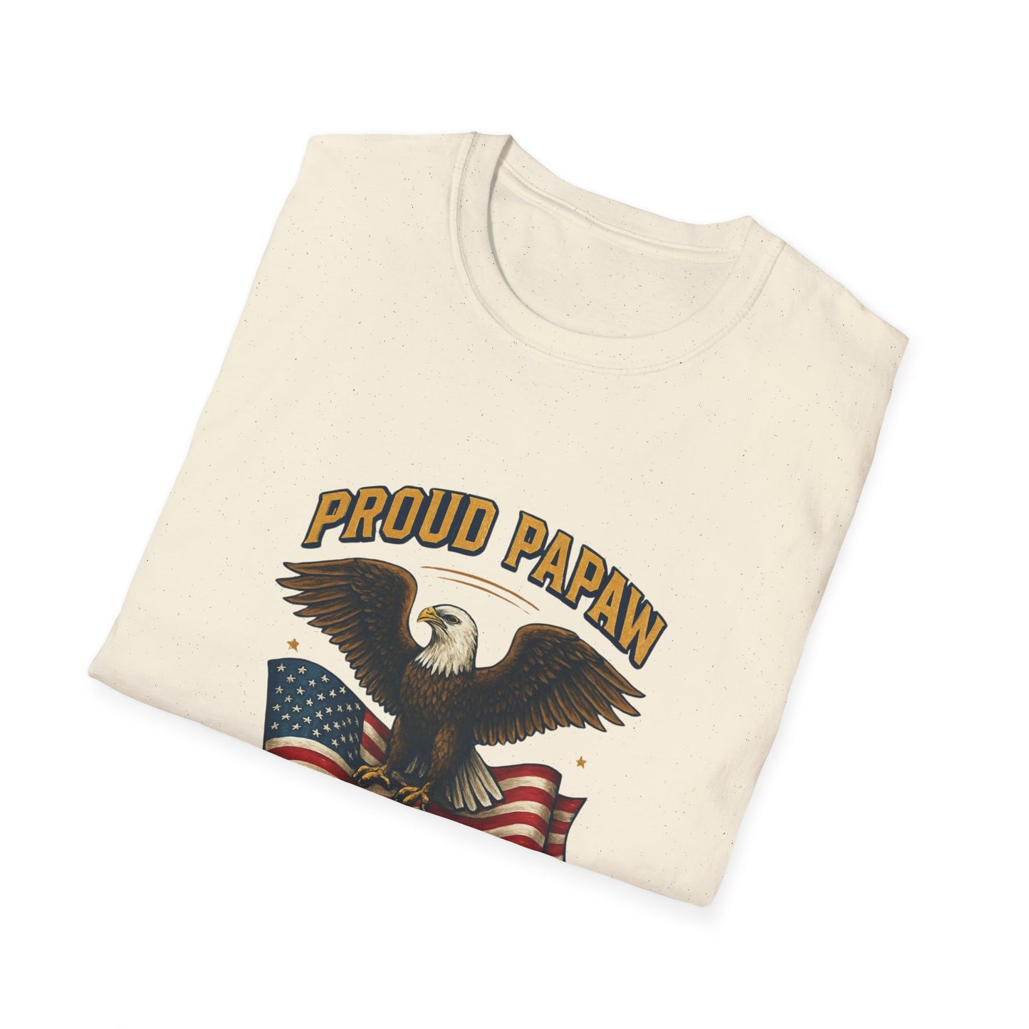 Proud Papaw Eagle United States Army T-Shirt | Patriotic Flag Veteran Tee