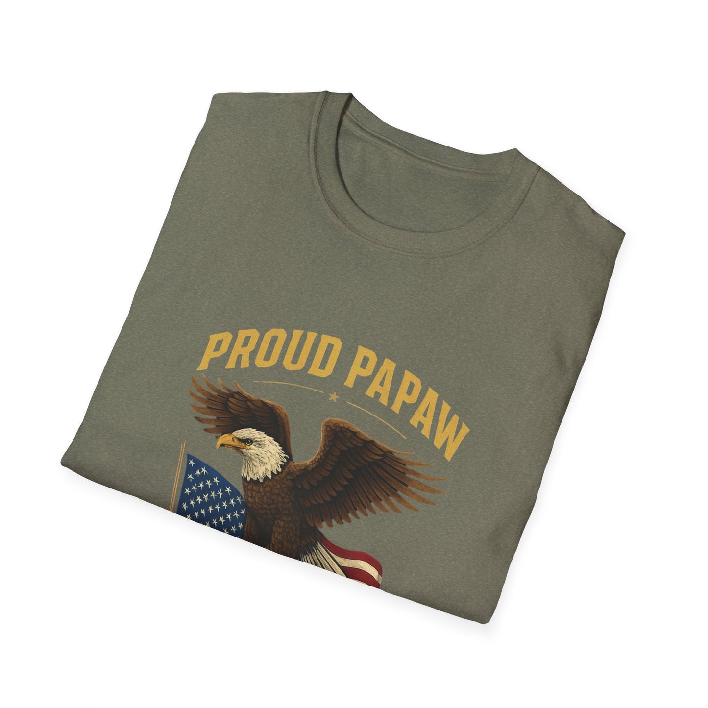 Proud Papaw Eagle United States Navy T-Shirt | Patriotic Veteran Shirt