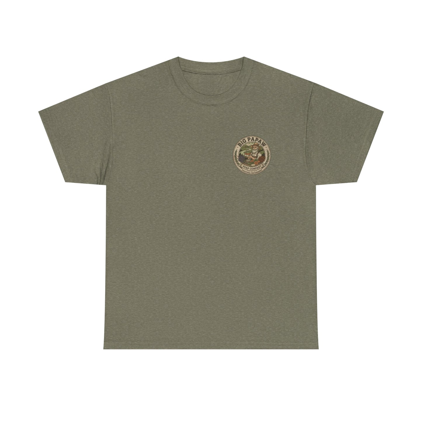 Big Papaw Soap Company Logo Tee | Vintage Barber Shop Label T-Shirt