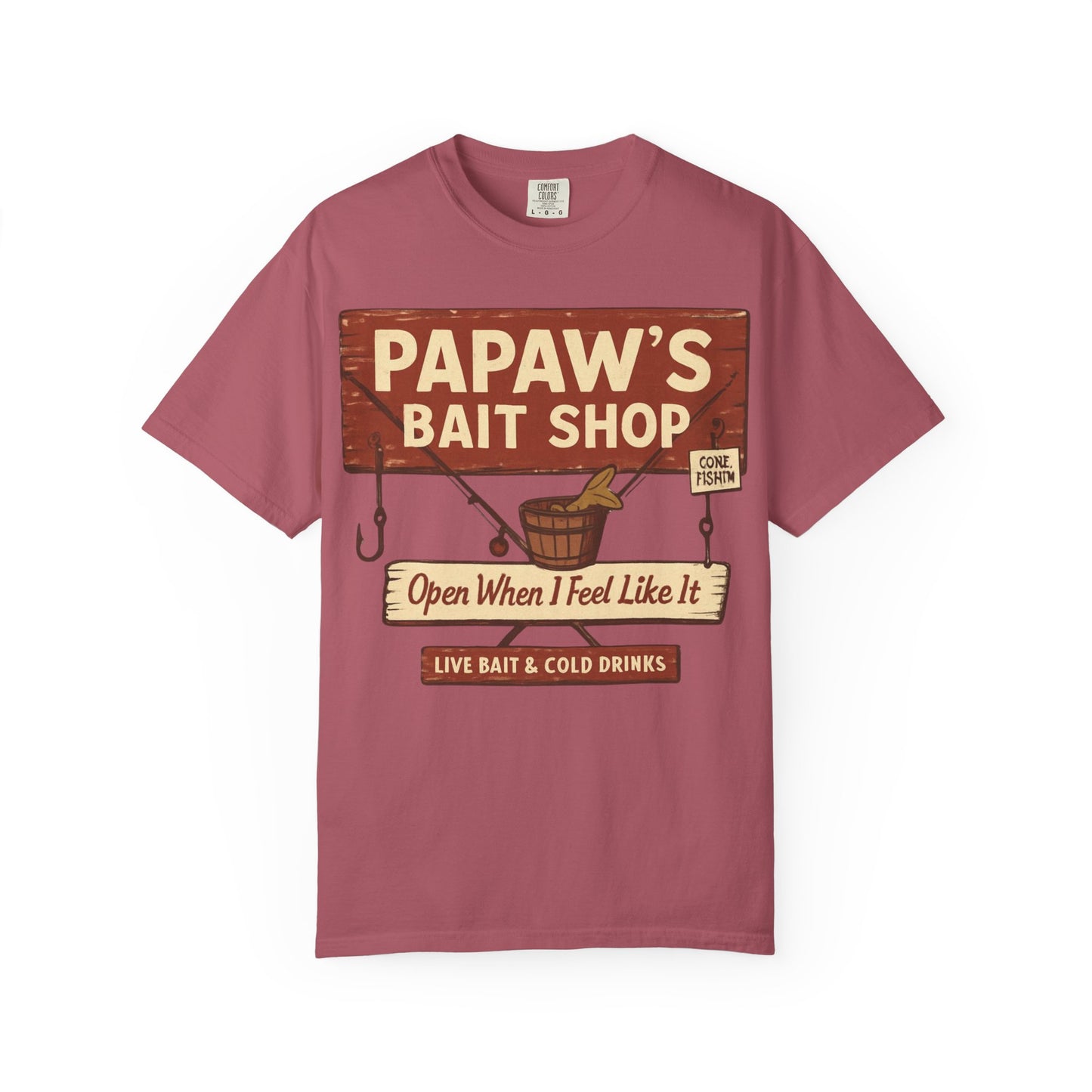 Papaw's Bait Shop sign T-Shirt | Fishing vintage sign, Live bait & cold drinks