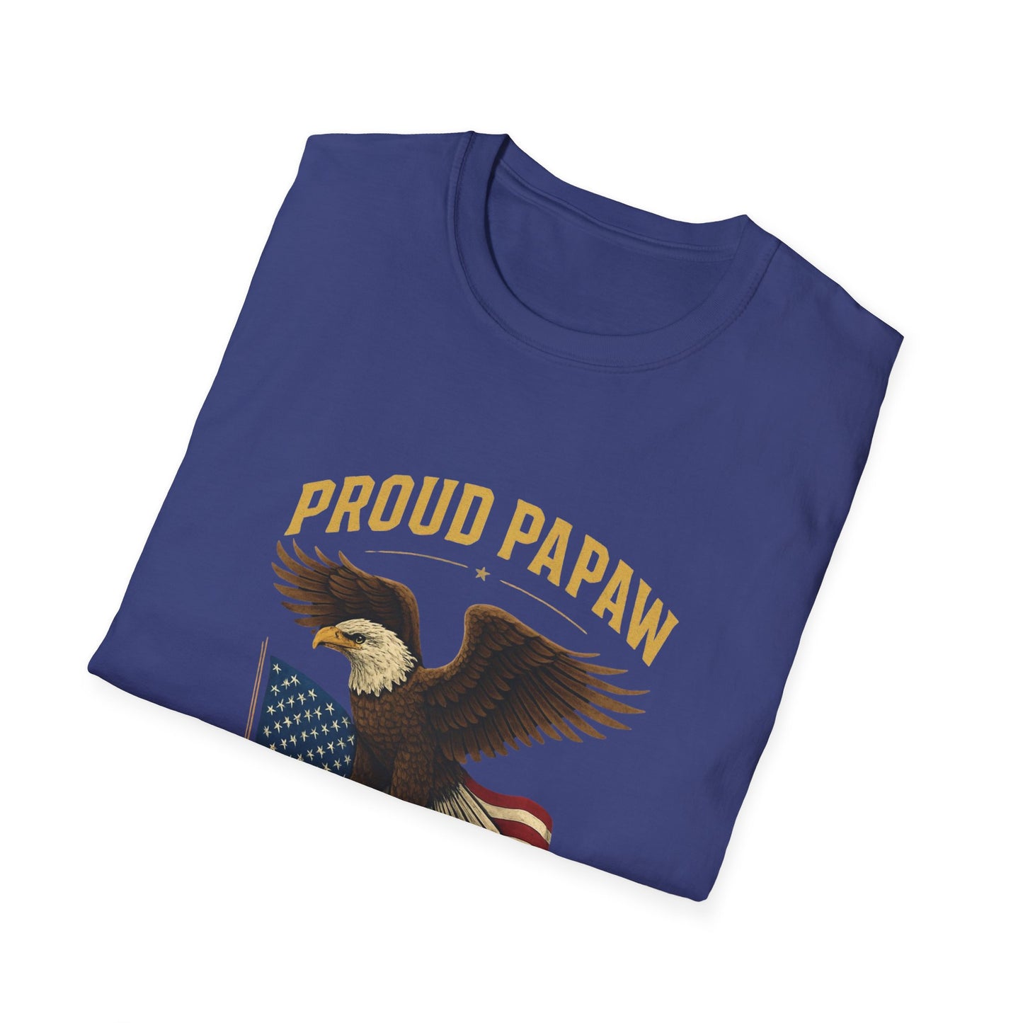 Proud Papaw Eagle United States Navy T-Shirt | Patriotic Veteran Shirt