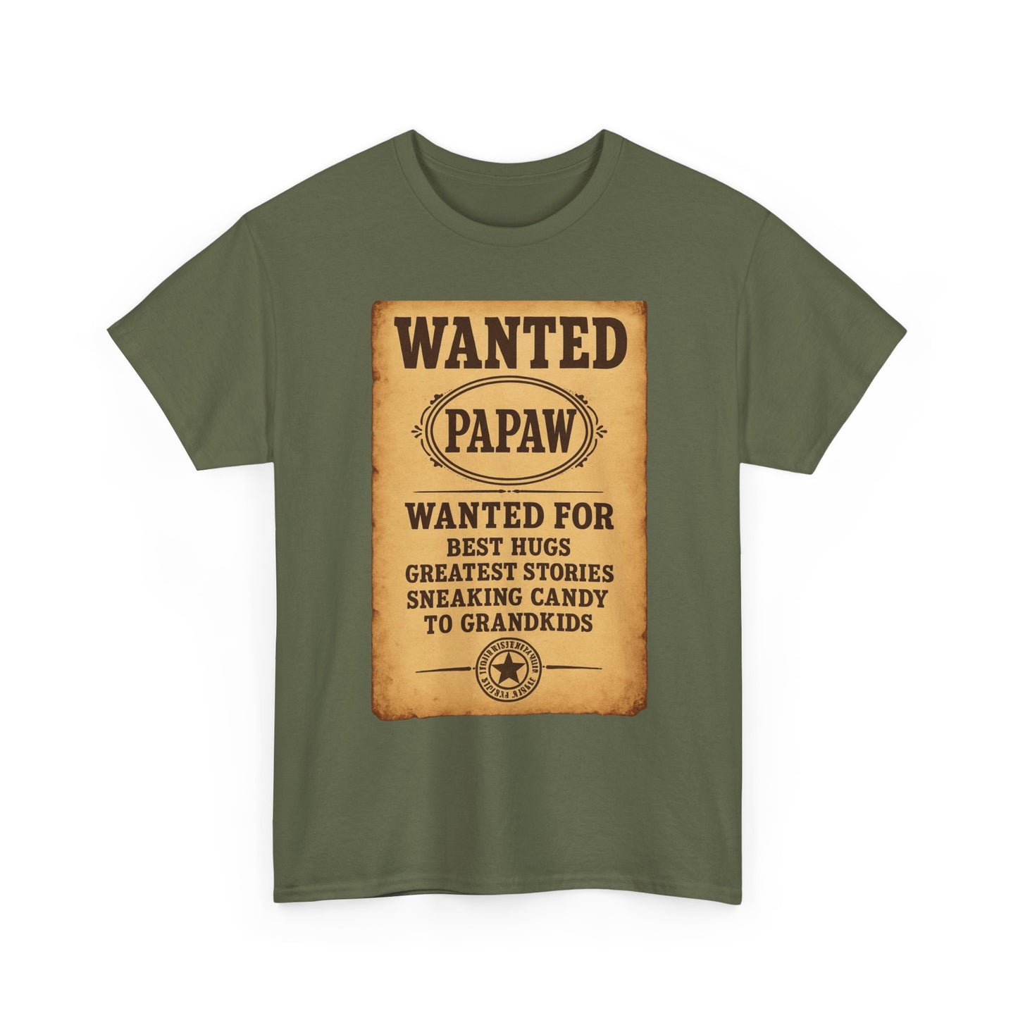 Wanted Papaw T-Shirt | Vintage Wanted Poster, Grandpa Grandpa Tee