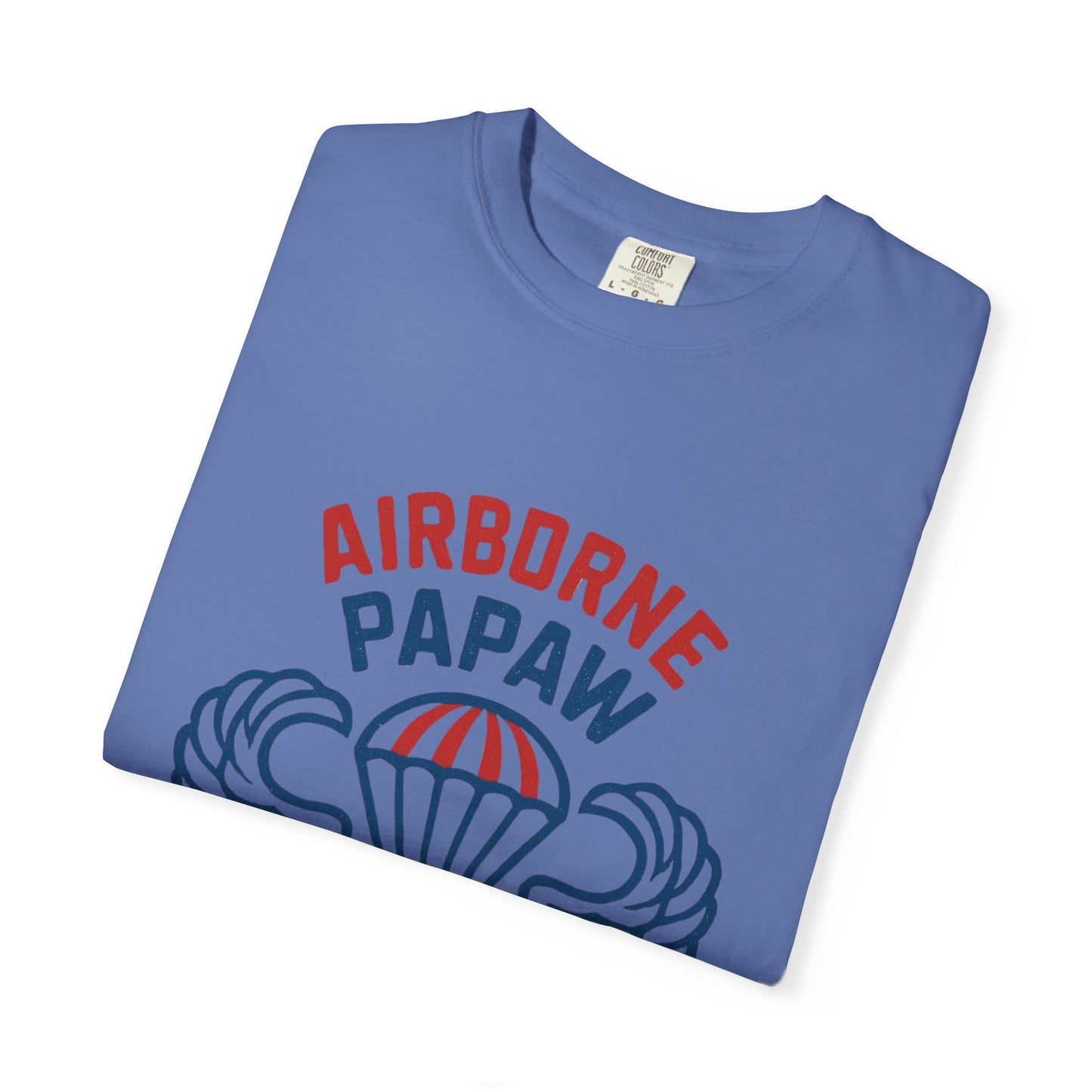 Airborne Papaw Parachute Wings T-shirt | Military Grandpa Veteran Tee