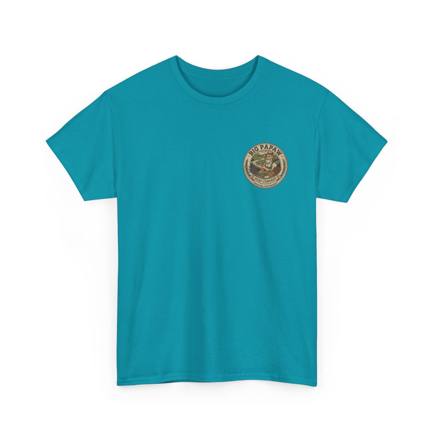 Big Papaw Soap Company Logo Tee | Vintage Barber Shop Label T-Shirt