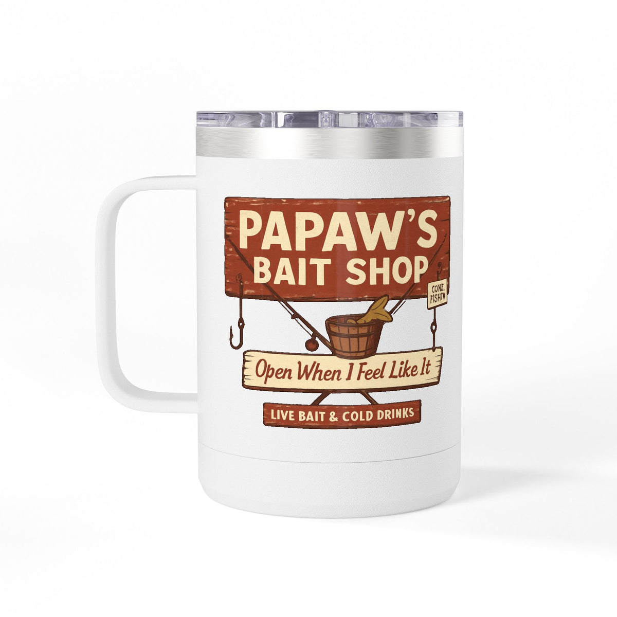 PAPAW'S BAIT SHOP COFFEE TUMBLER