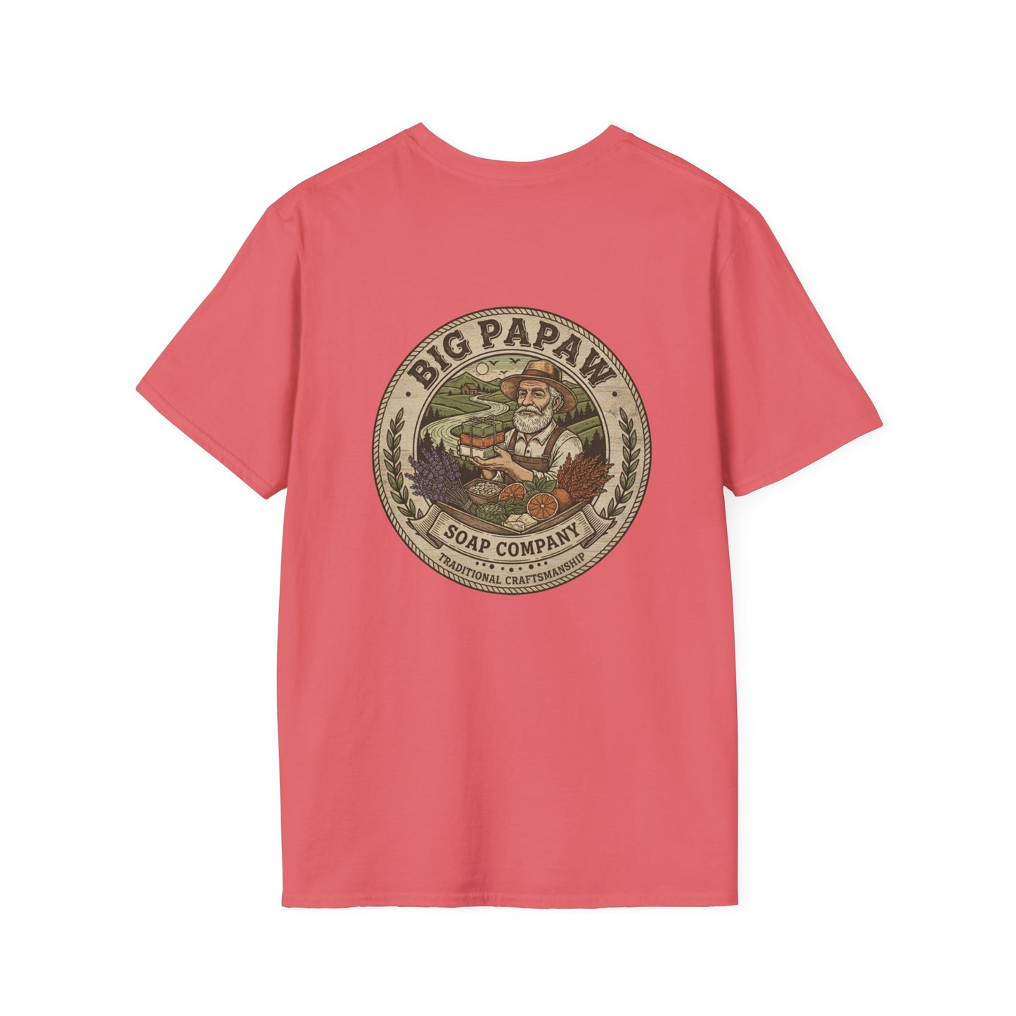 Big Papaw Soap Company logo T-Shirt | Vintage apothecary label graphic