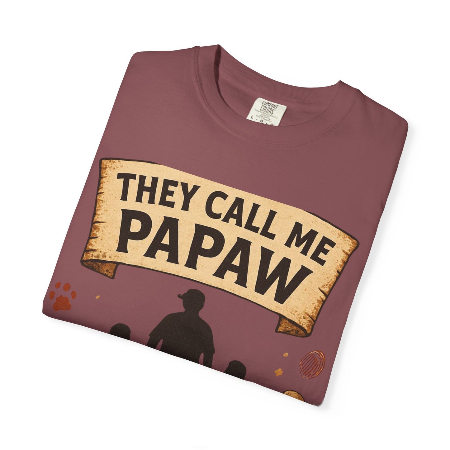 They Call Me Papaw T-Shirt | Papaw Grandpa Silhouette, Partner in Crime Design