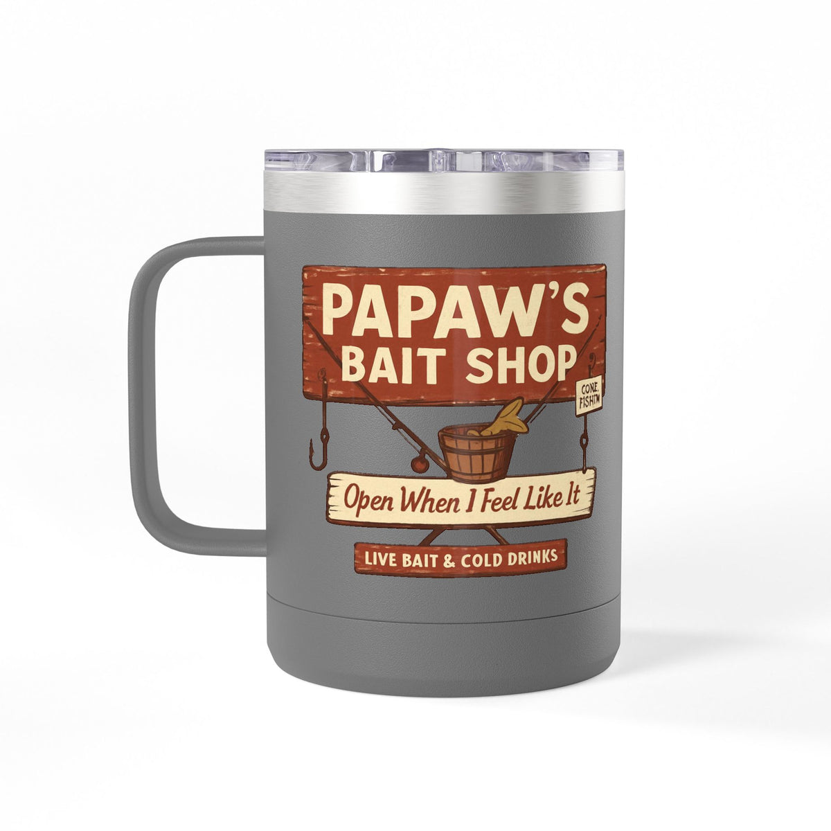 PAPAW'S BAIT SHOP COFFEE TUMBLER