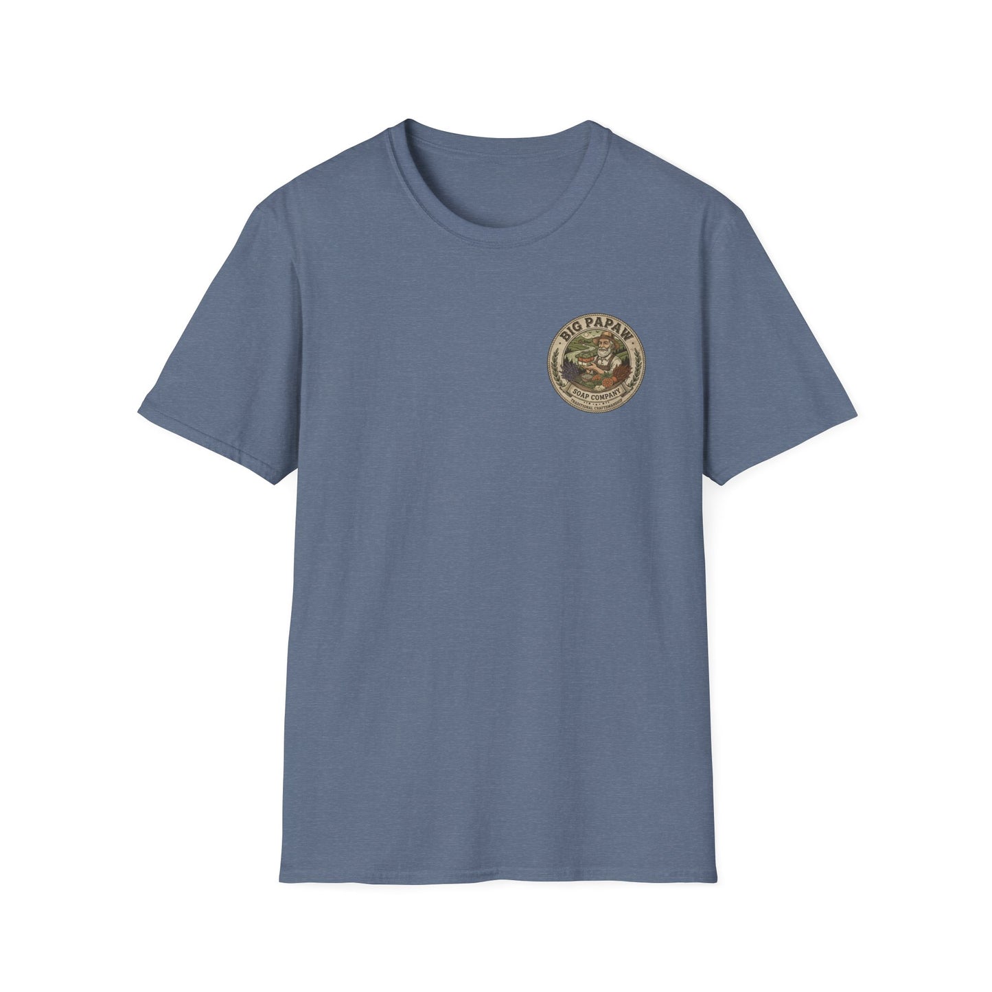 Big Papaw Soap Company logo T-Shirt | Vintage apothecary label graphic