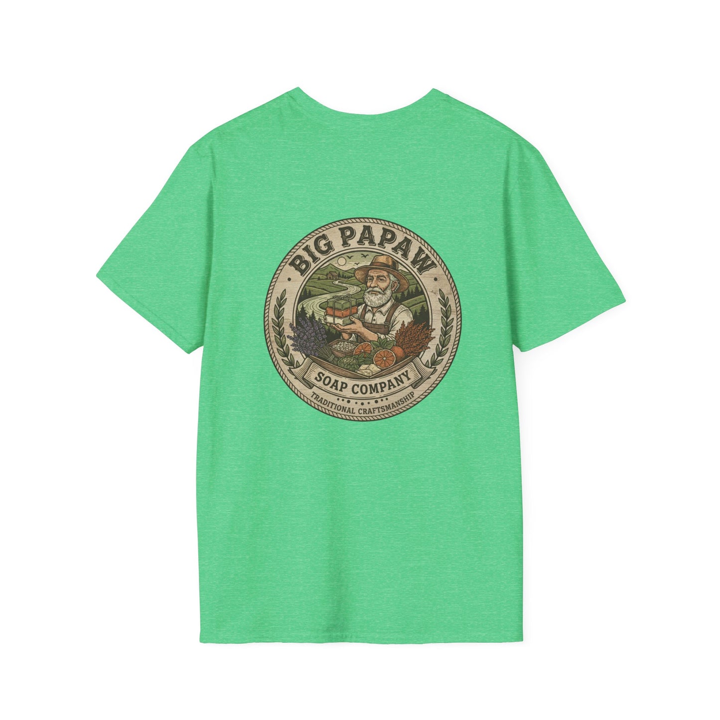 Big Papaw Soap Company logo T-Shirt | Vintage apothecary label graphic