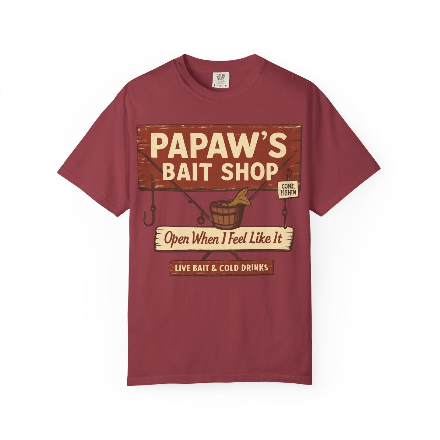 Papaw's Bait Shop sign T-Shirt | Fishing vintage sign, Live bait & cold drinks