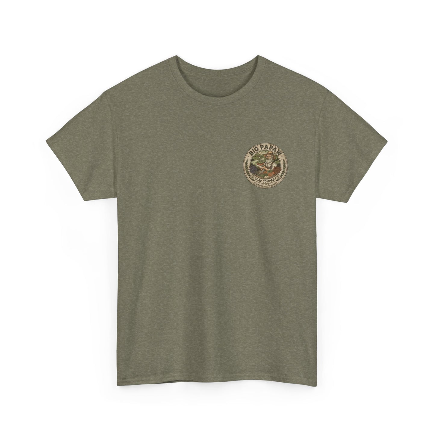 Big Papaw Soap Company Logo Tee | Vintage Barber Shop Label T-Shirt