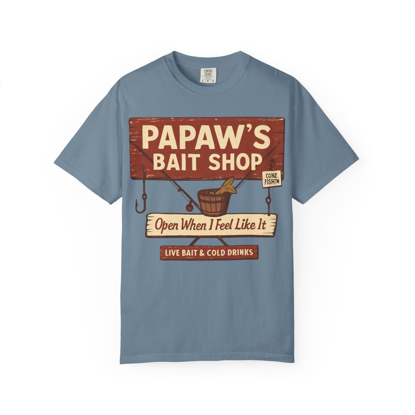 Papaw's Bait Shop sign T-Shirt | Fishing vintage sign, Live bait & cold drinks