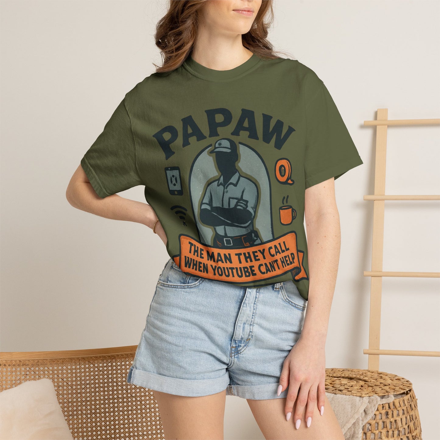 Papaw The Man They Call When YouTube Can't Help T-shirt | No Tutorial Needed