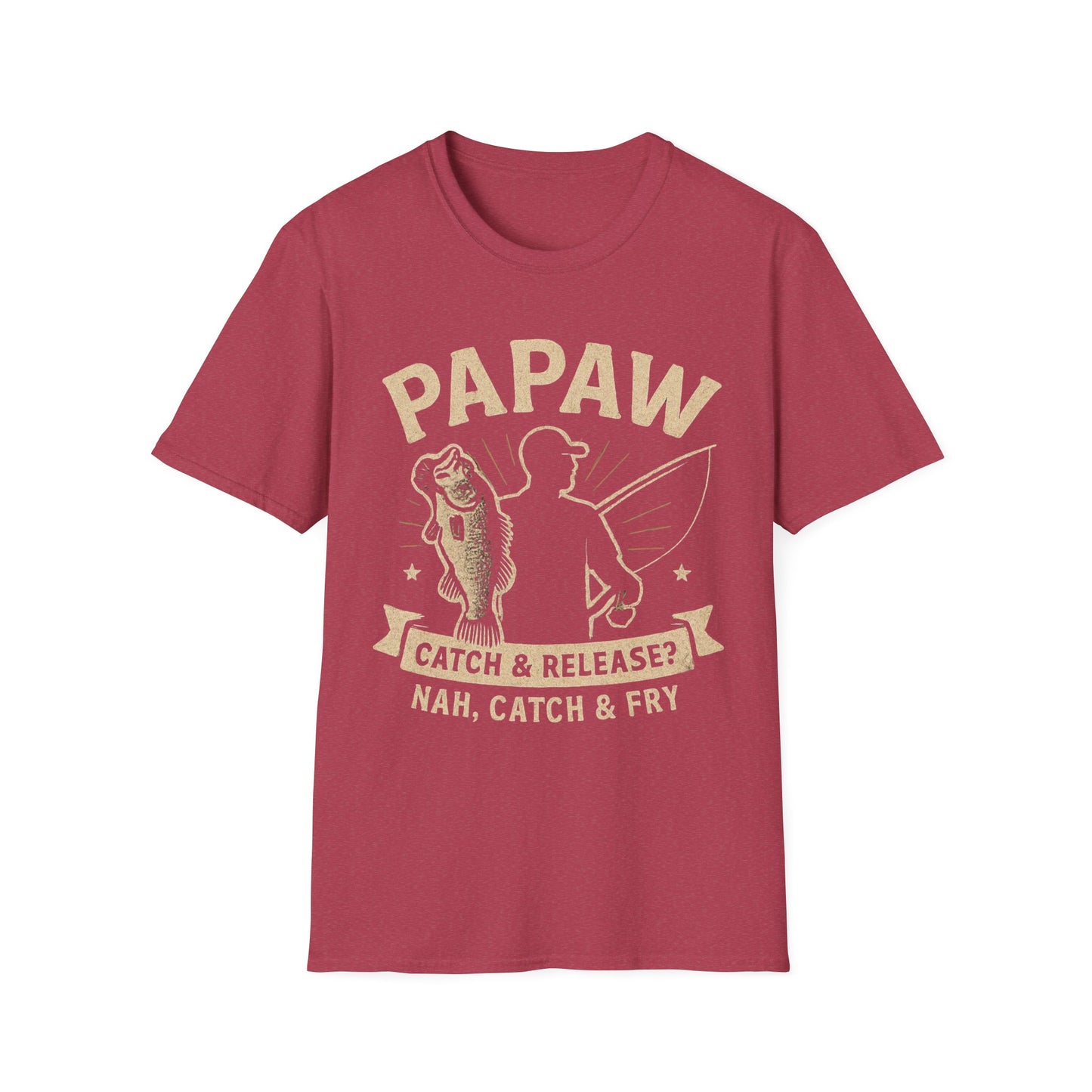 Papaw Fishing Graphic T-Shirt | Catch & Fry Bass Design