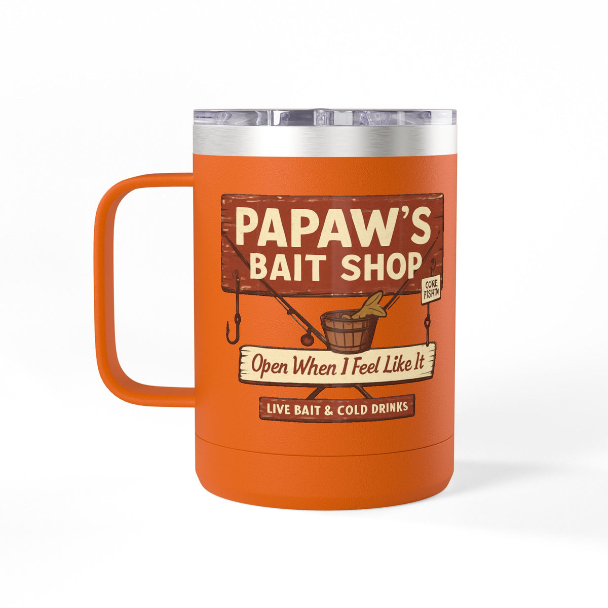 PAPAW'S BAIT SHOP COFFEE TUMBLER