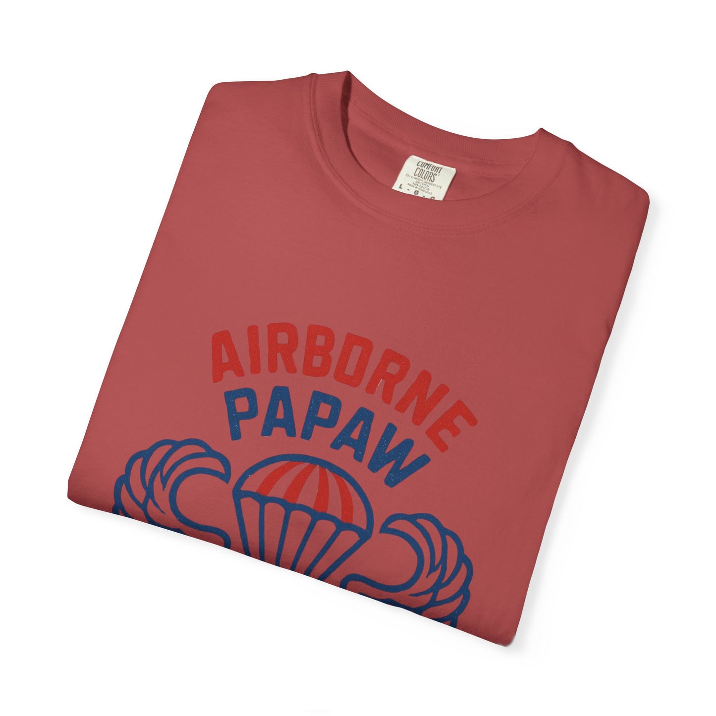 Airborne Papaw Parachute Wings T-shirt | Military Grandpa Veteran Tee