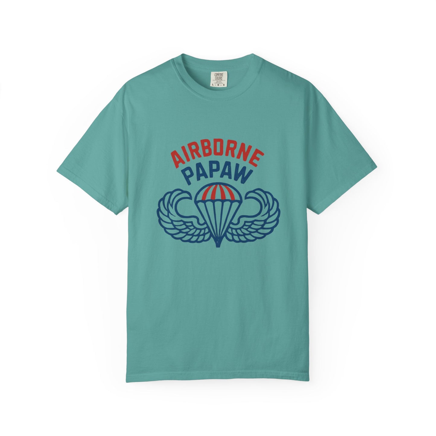 Airborne Papaw Parachute Wings T-shirt | Military Grandpa Veteran Tee