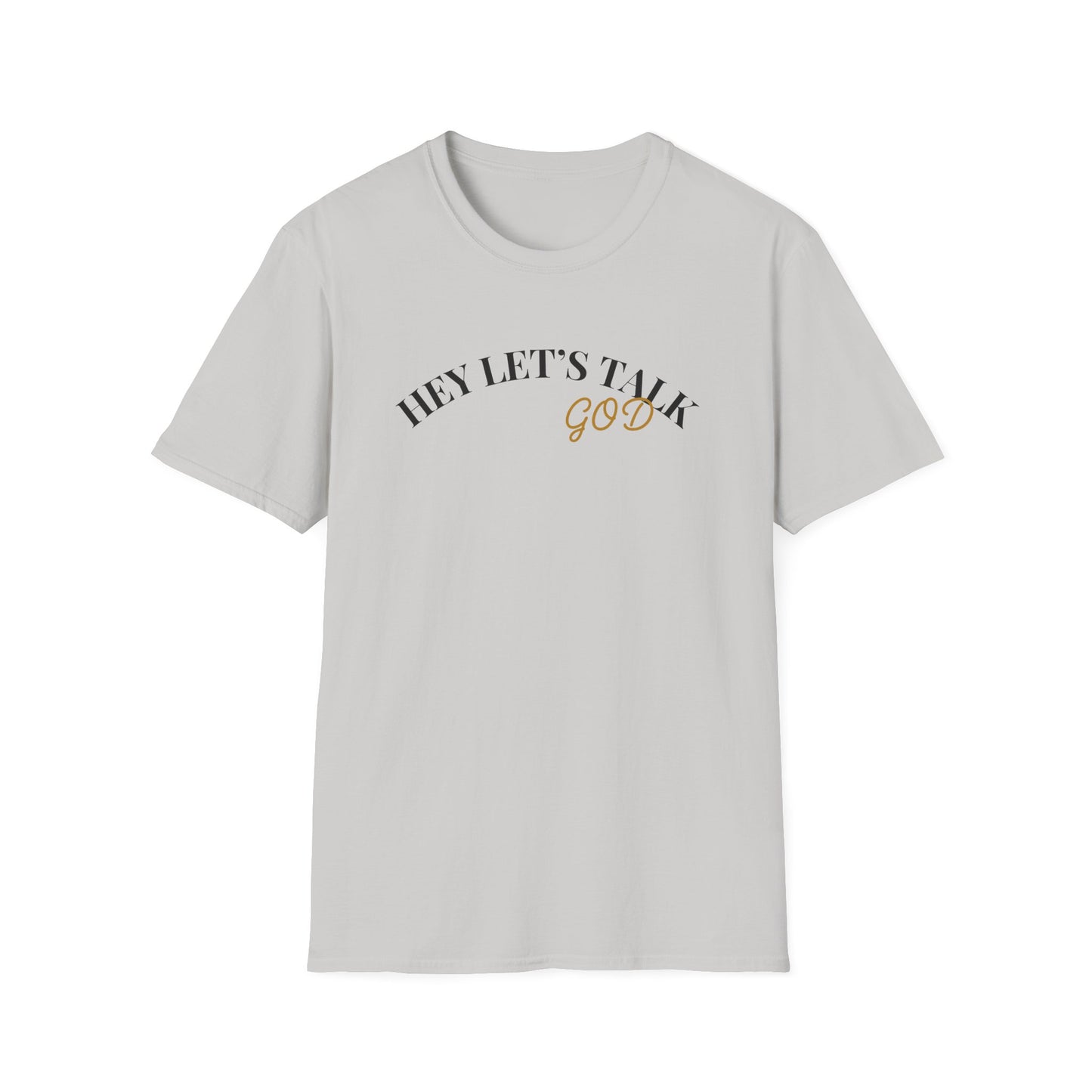 Hey Lets Talk God T-Shirt | Faith Tee, Script Lettering