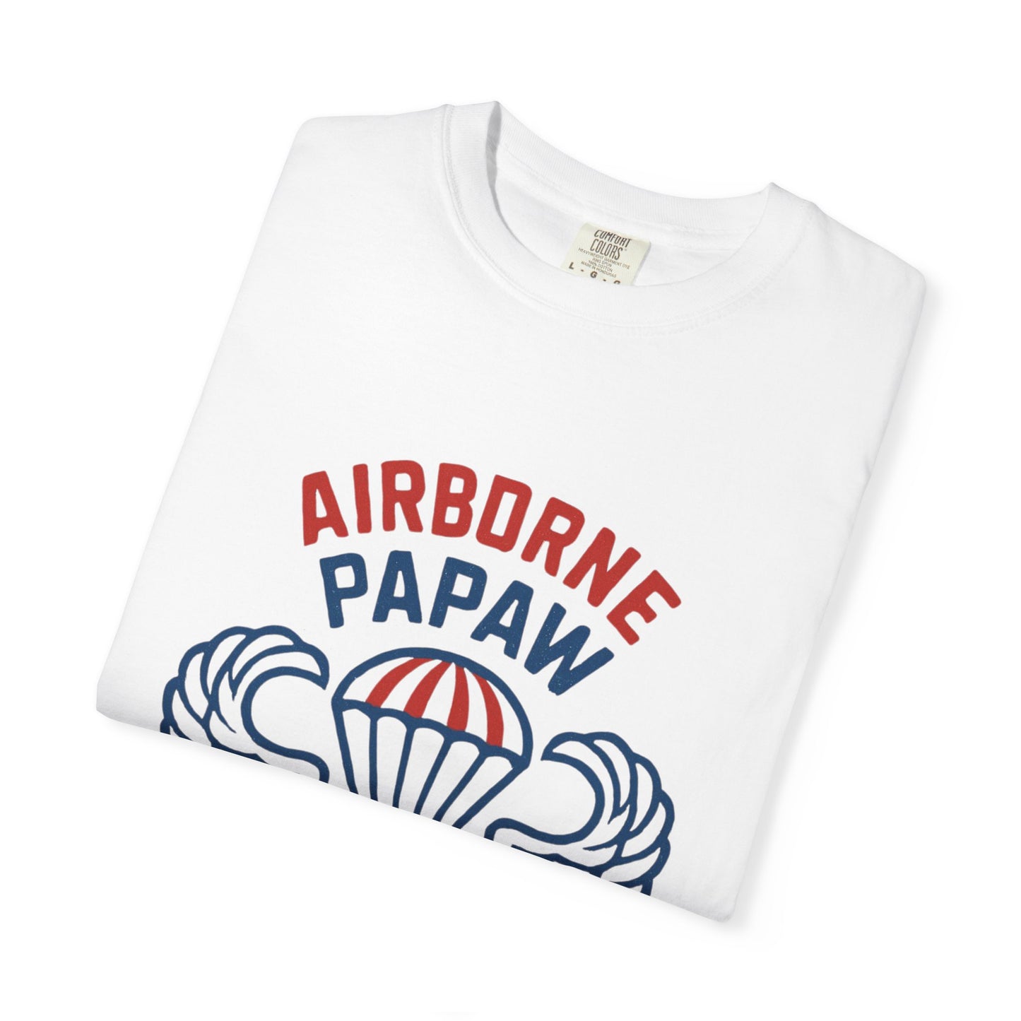 Airborne Papaw Parachute Wings T-shirt | Military Grandpa Veteran Tee