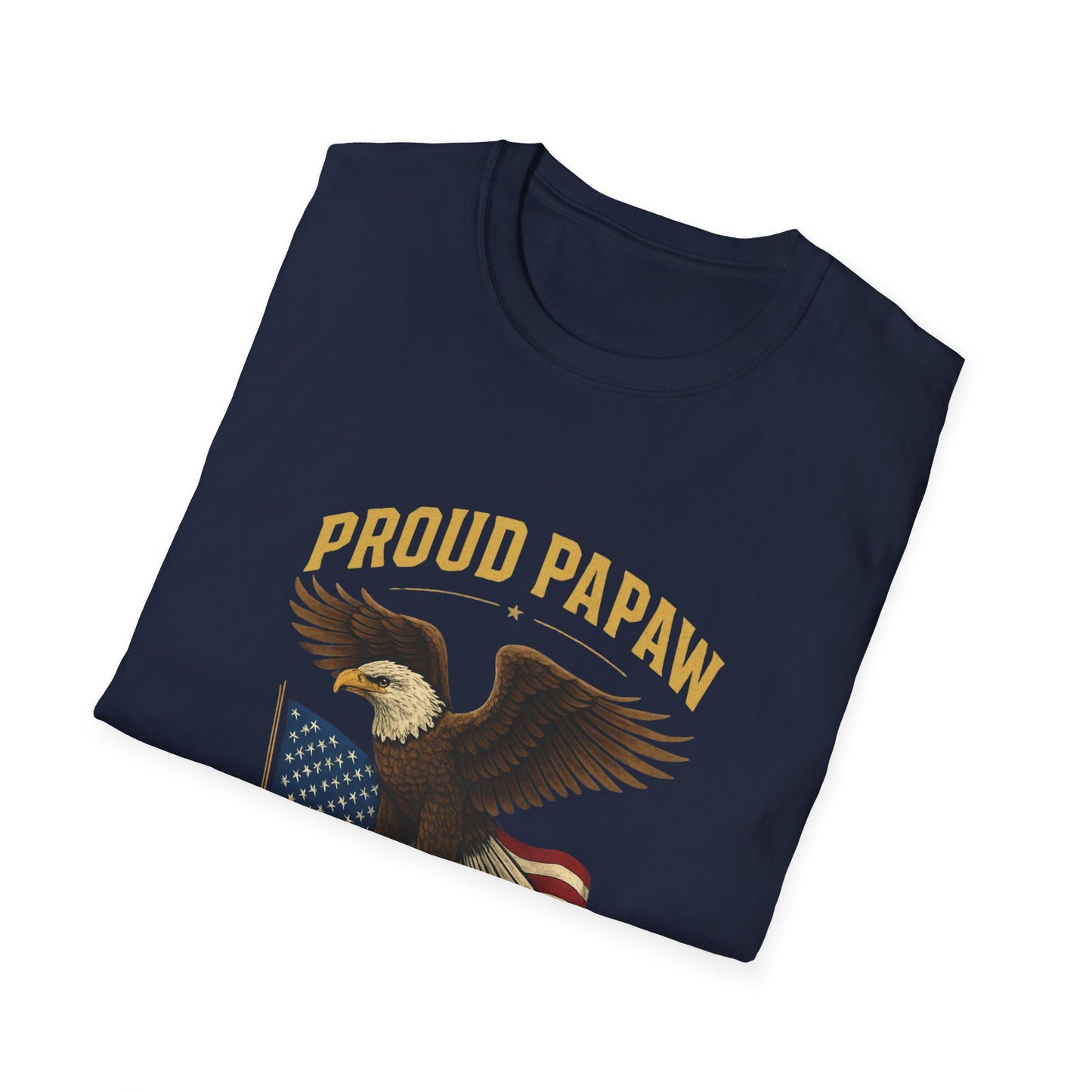 Proud Papaw Eagle United States Navy T-Shirt | Patriotic Veteran Shirt