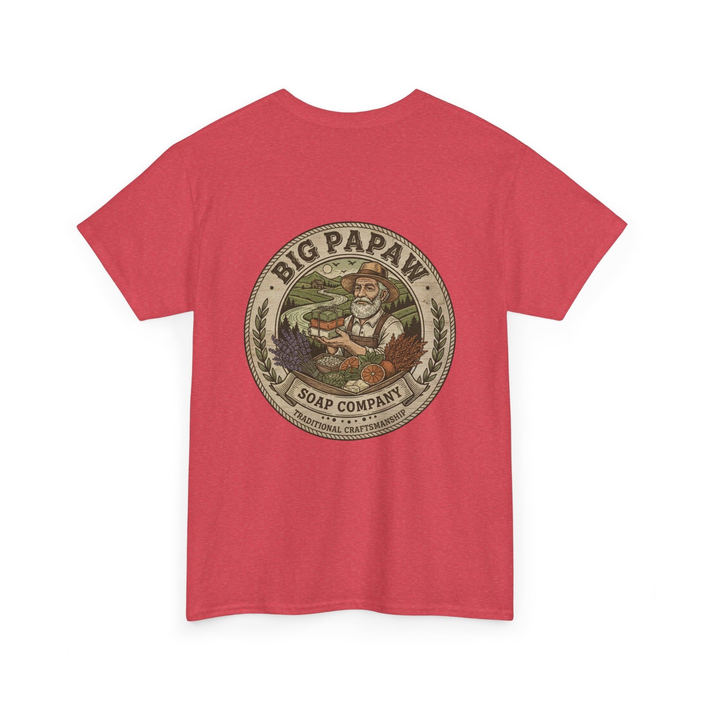 Big Papaw Soap Company Logo Tee | Vintage Barber Shop Label T-Shirt