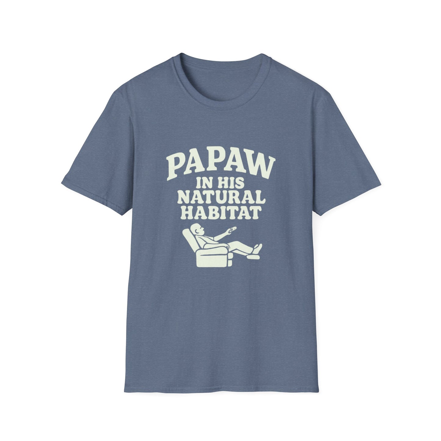 Papaw In His Natural Habitat T-Shirt | Grandpa Recliner Graphic
