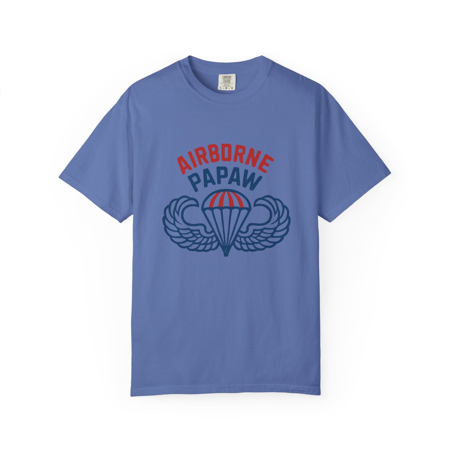 Airborne Papaw Parachute Wings T-shirt | Military Grandpa Veteran Tee