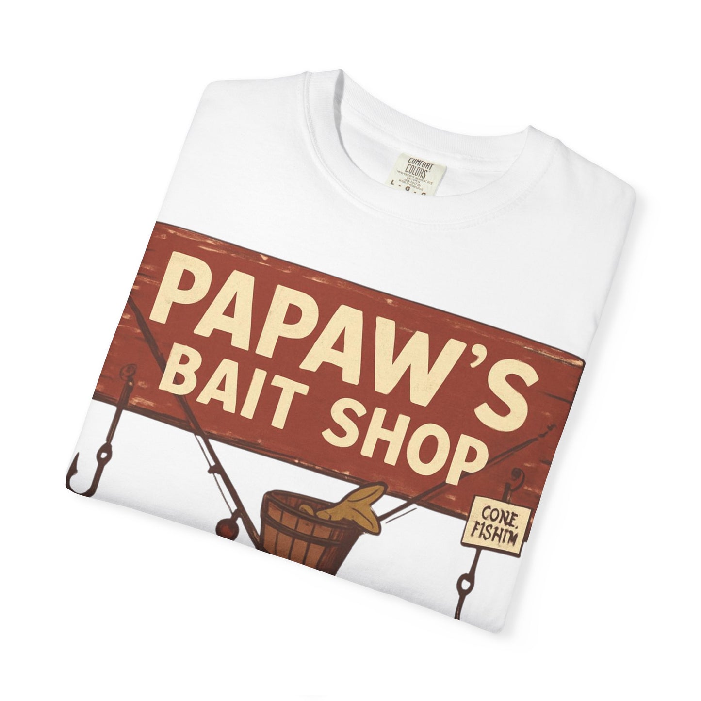 Papaw's Bait Shop sign T-Shirt | Fishing vintage sign, Live bait & cold drinks