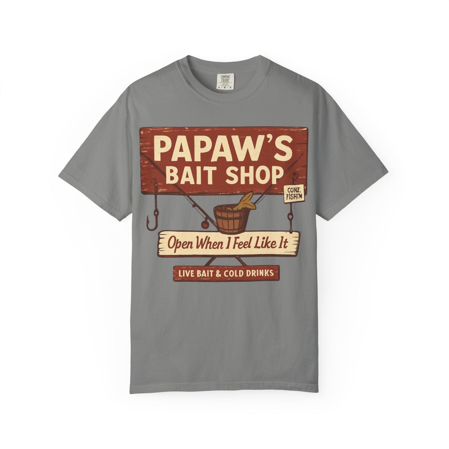 Papaw's Bait Shop sign T-Shirt | Fishing vintage sign, Live bait & cold drinks