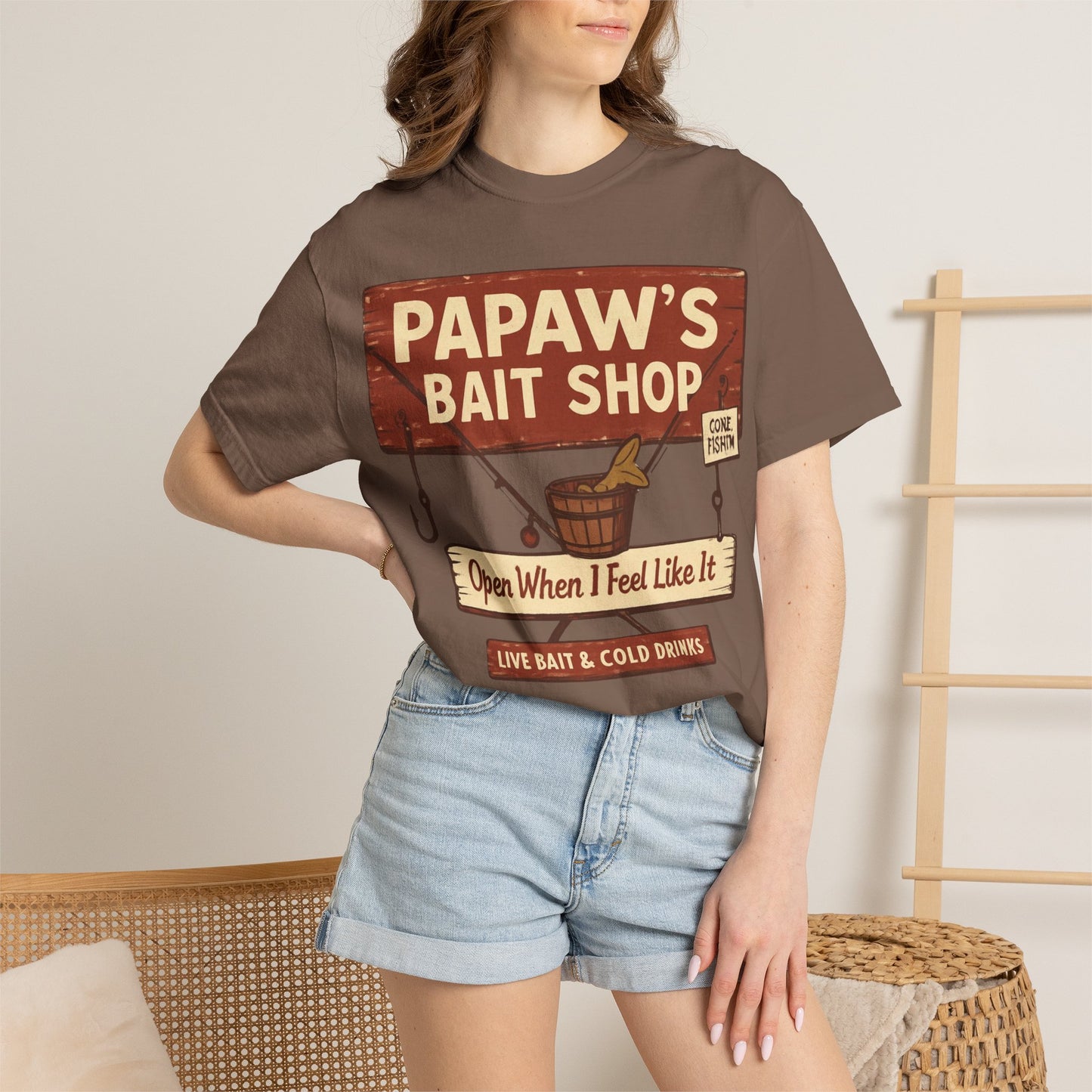 Papaw's Bait Shop sign T-Shirt | Fishing vintage sign, Live bait & cold drinks