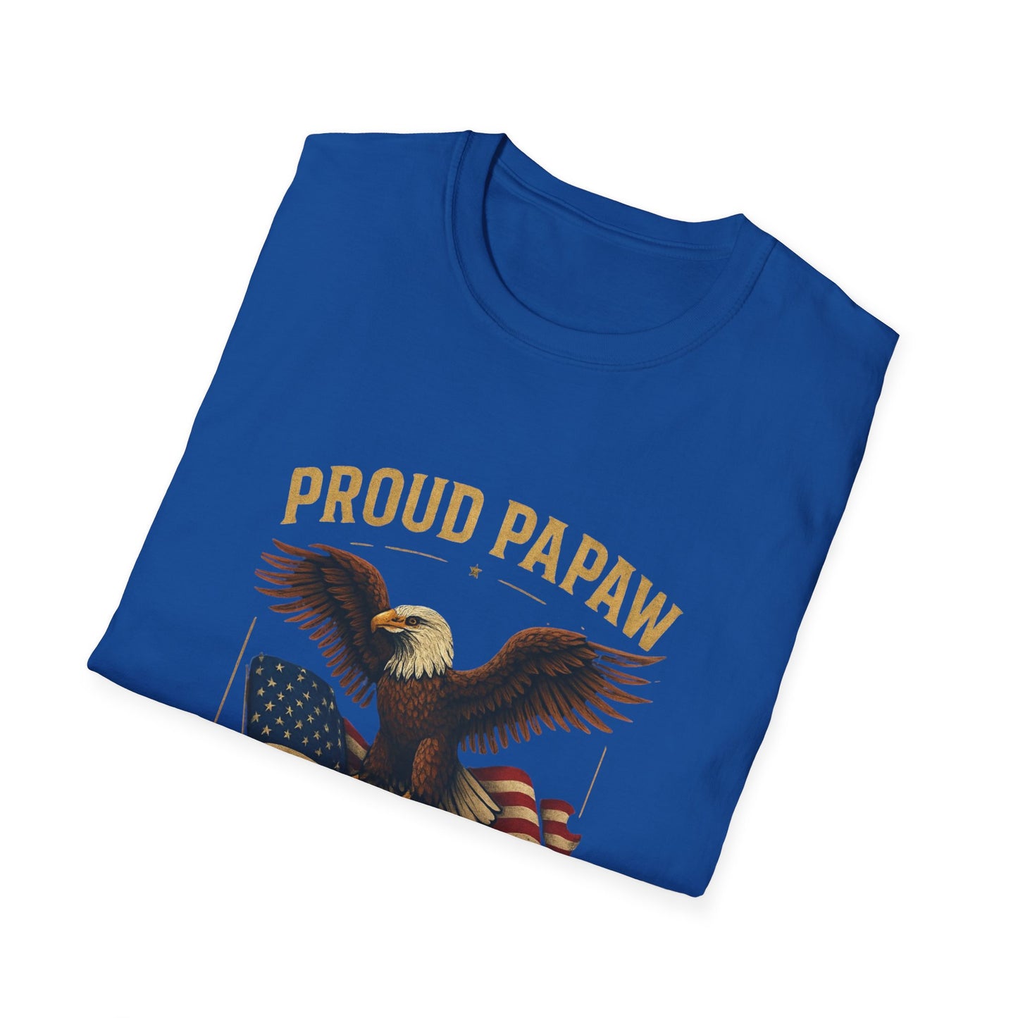 Proud Papaw Eagle with American Flag T-Shirt | Served with Honor, Air Force Theme