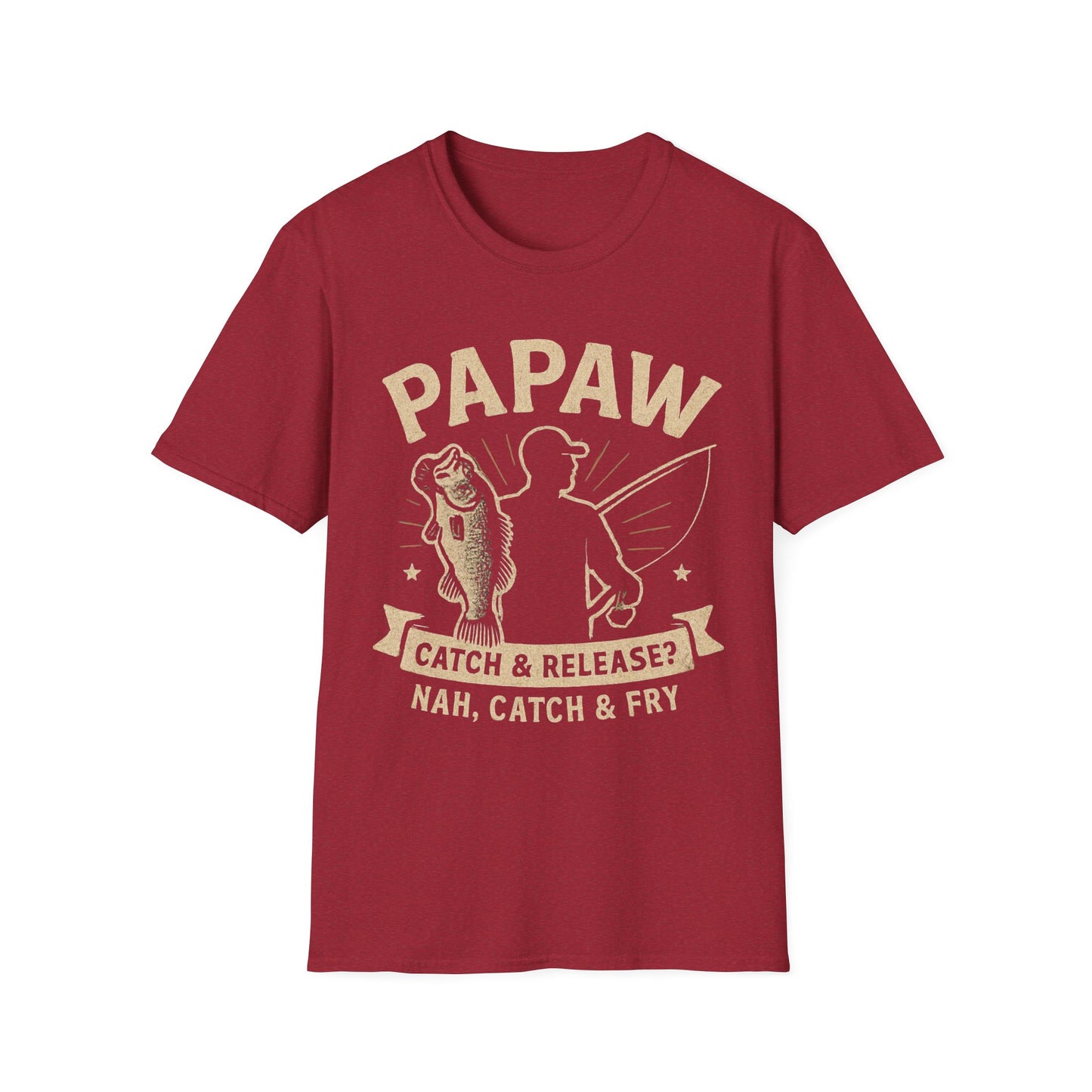 Papaw Fishing Graphic T-Shirt | Catch & Fry Bass Design