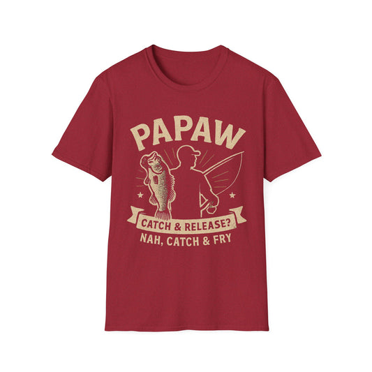 Papaw Fishing Graphic T-Shirt | Catch & Fry Bass Design