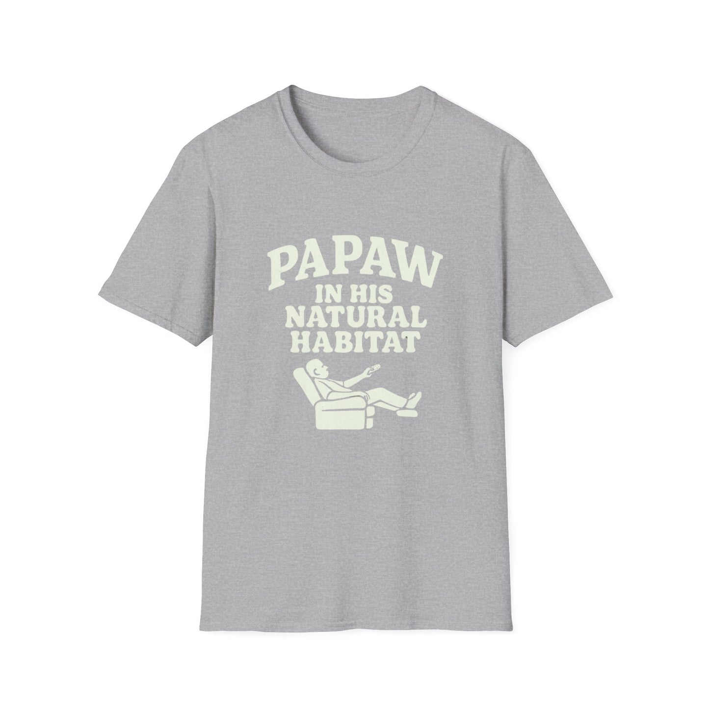 Papaw In His Natural Habitat T-Shirt | Grandpa Recliner Graphic