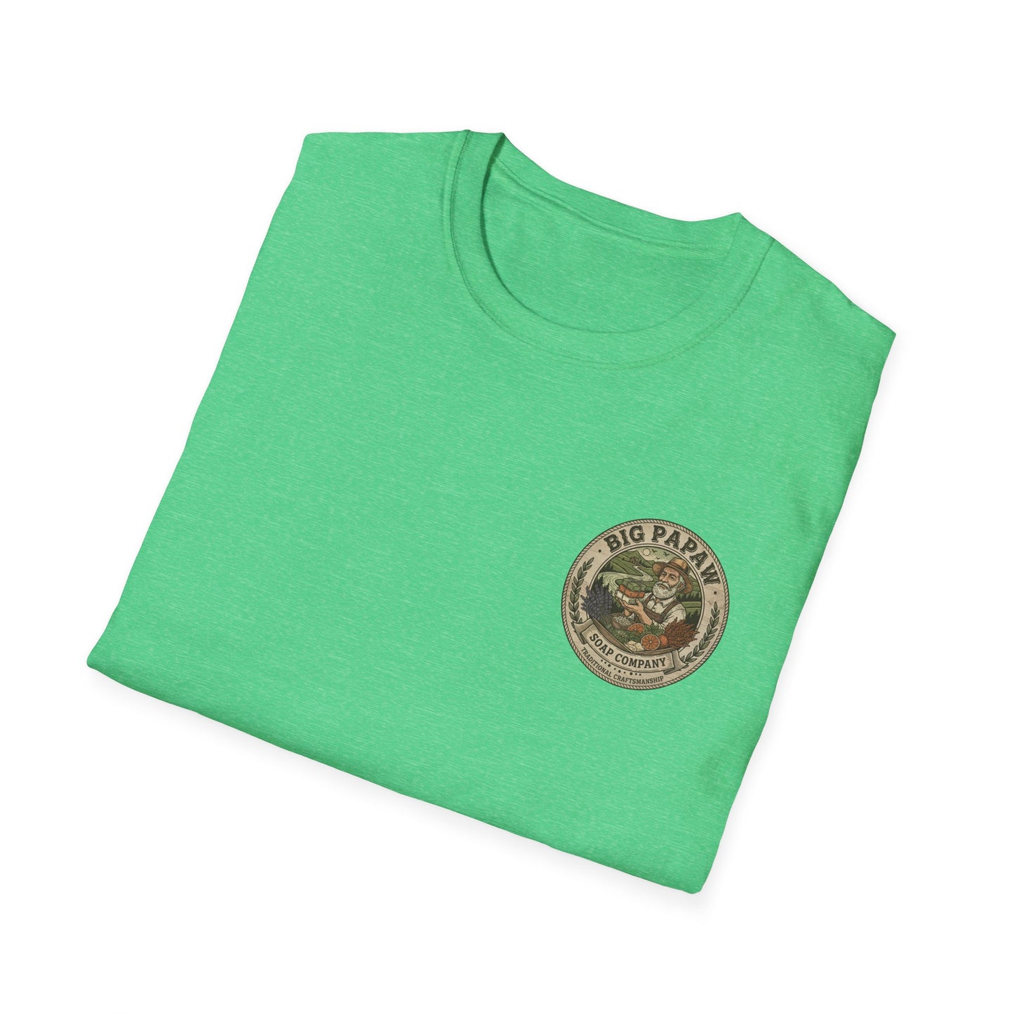 Big Papaw Soap Company logo T-Shirt | Vintage apothecary label graphic