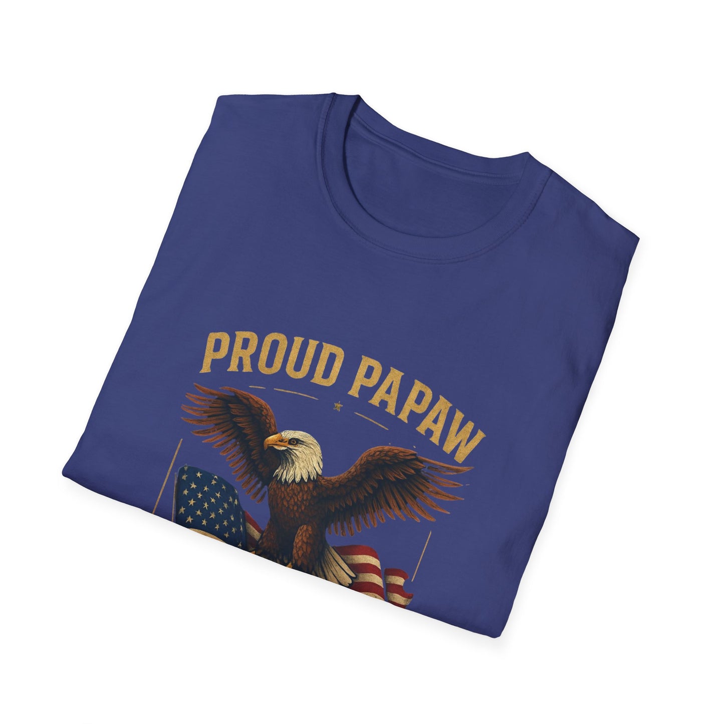 Proud Papaw Eagle with American Flag T-Shirt | Served with Honor, Air Force Theme