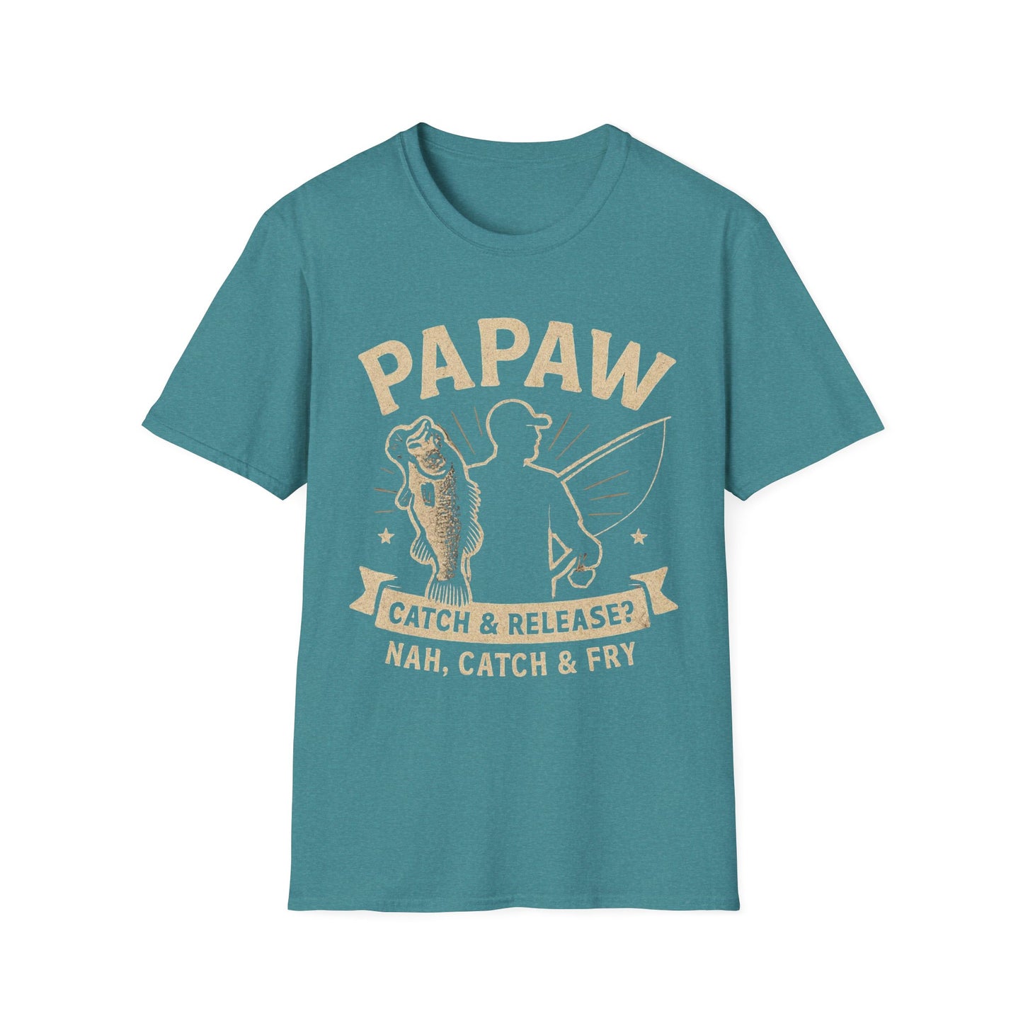 Papaw Fishing Graphic T-Shirt | Catch & Fry Bass Design