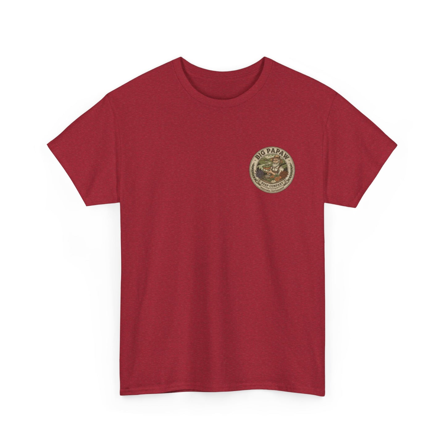Big Papaw Soap Company Logo Tee | Vintage Barber Shop Label T-Shirt