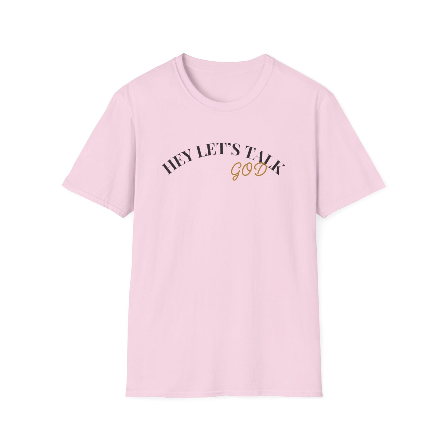 Hey Lets Talk God T-Shirt | Faith Tee, Script Lettering