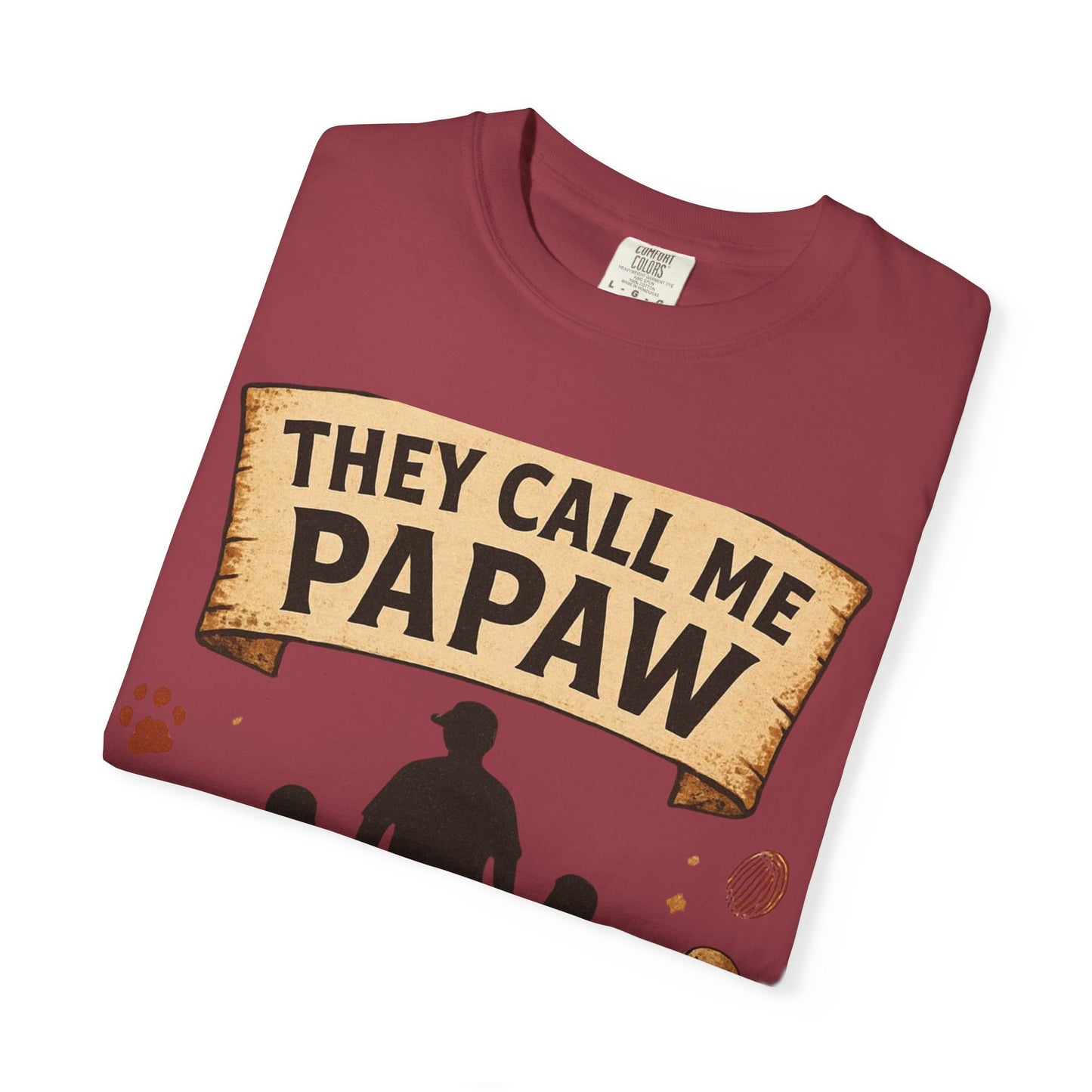 They Call Me Papaw T-Shirt | Papaw Grandpa Silhouette, Partner in Crime Design