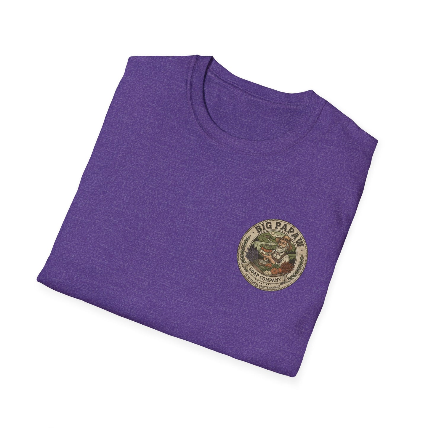 Big Papaw Soap Company logo T-Shirt | Vintage apothecary label graphic