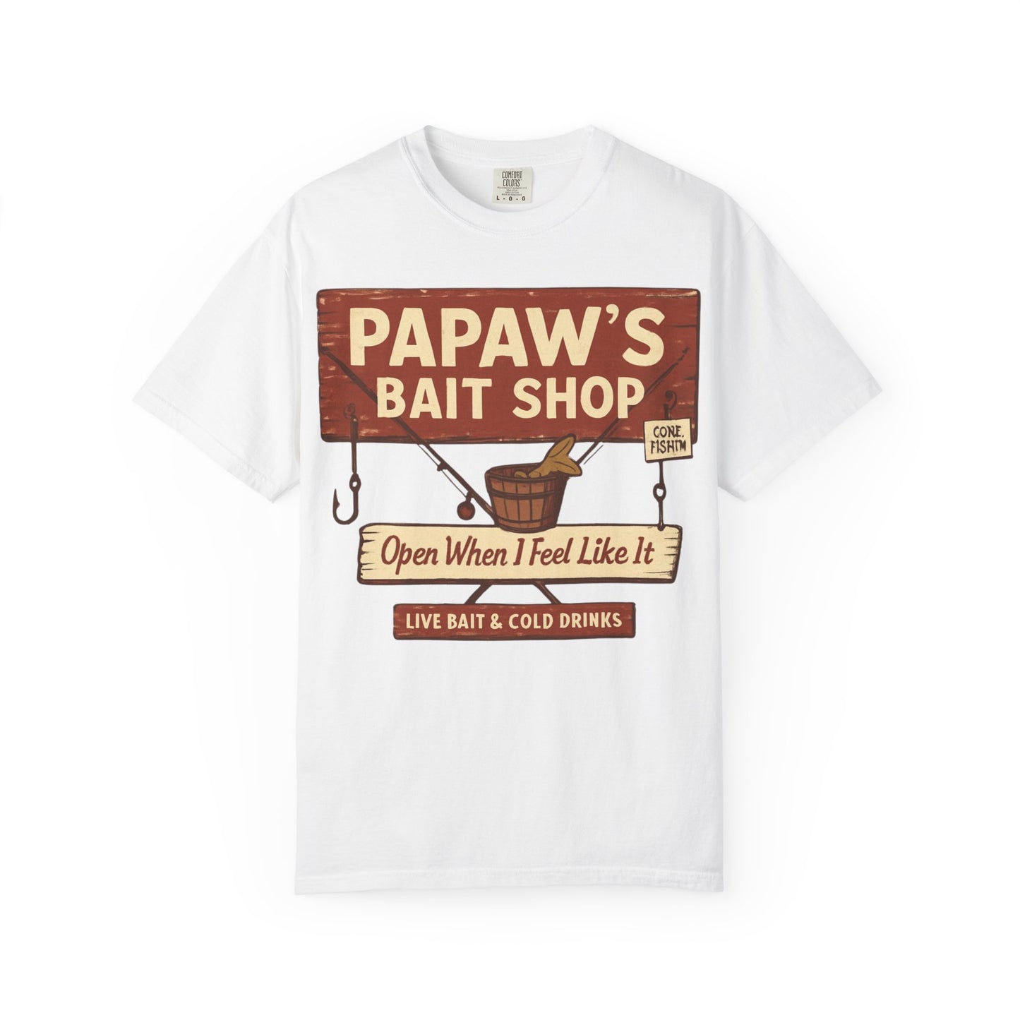 Papaw's Bait Shop sign T-Shirt | Fishing vintage sign, Live bait & cold drinks