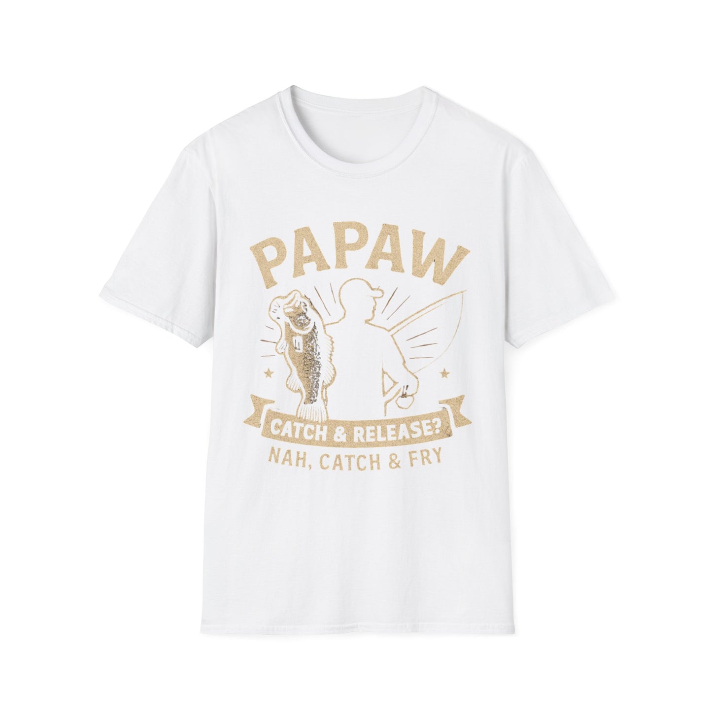Papaw Fishing Graphic T-Shirt | Catch & Fry Bass Design